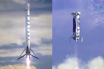 SpaceX's Flacon 9, Blue Origin's New Shepard & the truth of their deeds