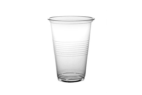 empty plastic beer cup
