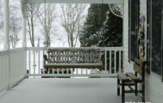 Auntie E's front verandah in winter