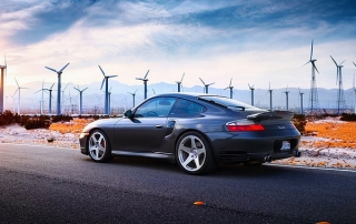 996-911 in front of wine turbines