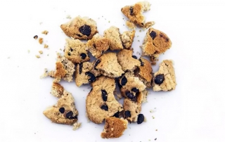 crumbled cookie