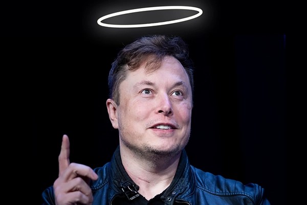 Elon Musk with halo