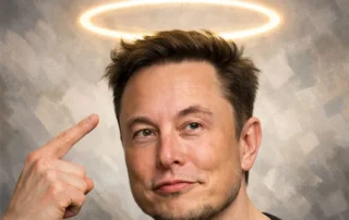 Elon Musk with halo