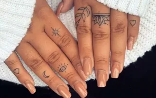 Gen Z hands with micro tattoos