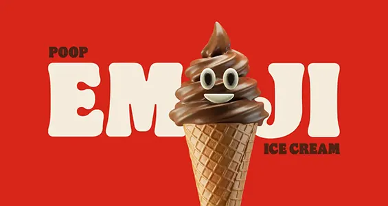 Poop Emoji ice cream graphic