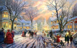 Victorian Christmas scene